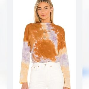 Be Free Tie Dye Tee in Lilac FREE PEOPLE size L